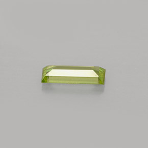 Esfena verde natural de 0,41 ct, baguette, VVS-VS