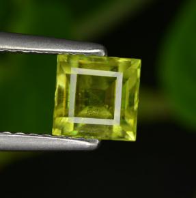 Esfena verde natural de 0,99 ct, cuadrado, VS-SI