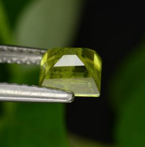Esfena verde natural de 0,99 ct, cuadrado, VS-SI