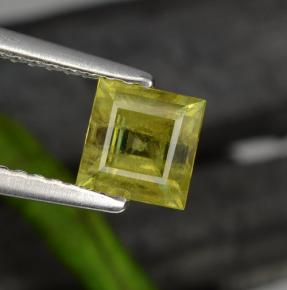 Esfena amarillo natural de 0,76 ct, cuadrado, VS-SI