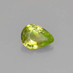 Esfena verde natural de 0,67 ct, en forma de pera, VVS-VS