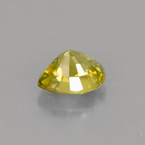 Esfena Dorado verdoso natural de 1.00 ct, En forma de pera, VVS-VS