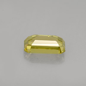 Esfena amarillo natural de 1,25 ct, corte esmeralda, VS