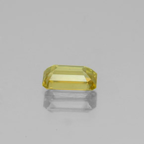 Esfena Dorado amarillo natural de 0.58 ct, corte esmeralda, VVS-VS