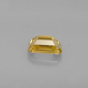 Esfena amarillo natural de 0,63 ct, corte esmeralda, VVS-VS