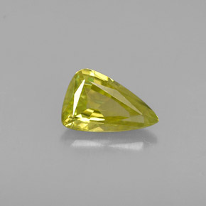 Esfena Verde dorado natural de 0.63 ct, Trillón, VVS-VS
