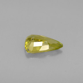 Esfena Verde dorado natural de 0.63 ct, Trillón, VVS-VS