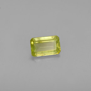 Esfena verde natural de 0,45 ct, corte esmeralda, VS