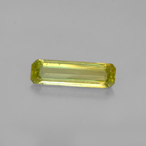 Esfena verde natural de 0,97 ct, corte esmeralda, VS-SI