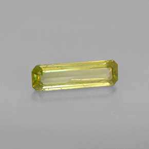 Esfena verde natural de 0,97 ct, corte esmeralda, VS-SI