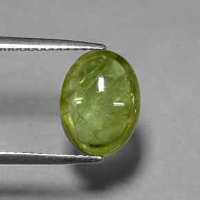 Esfena verde natural de 3,57 ct, transparente, transparente / translúcido