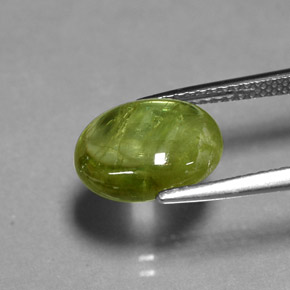 Esfena verde natural de 3,57 ct, transparente, transparente / translúcido