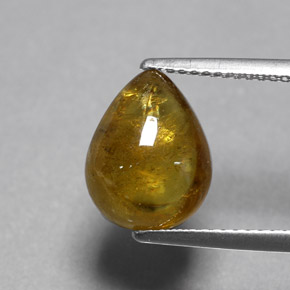 Esfena amarillo natural de 4,36 ct, transparente, transparente / translúcido