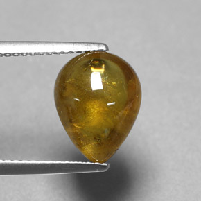 Esfena amarillo natural de 4,36 ct, transparente, transparente / translúcido