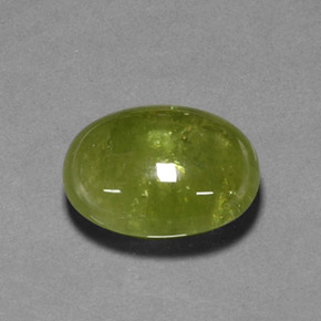 Esfena verde natural de 21,01 ct, corte óvalo, translúcido