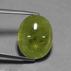 Esfena verde natural de 21,01 ct, corte óvalo, translúcido