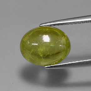 Esfena verde natural de 4,30 ct, transparente, transparente / translúcido