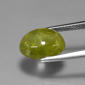 Esfena verde natural de 4,30 ct, transparente, transparente / translúcido