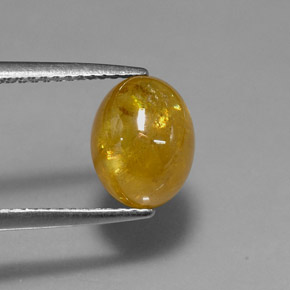 Esfena amarillo natural de 3,24 ct, corte óvalo, translúcido