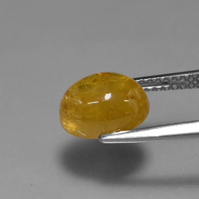 Esfena amarillo natural de 3,24 ct, corte óvalo, translúcido