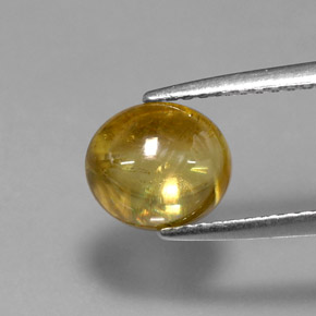 Esfena amarillo natural de 2,04 ct, transparente, transparente / translúcido