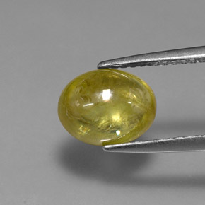 Esfena amarillo natural de 2,42 ct, transparente, transparente / translúcido