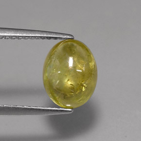 Esfena amarillo natural de 2,42 ct, transparente, transparente / translúcido
