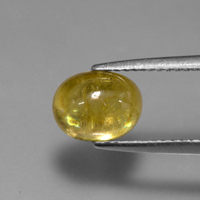 Esfena amarillo dorado natural de 2,58 ct, transparente, transparente / translúcido