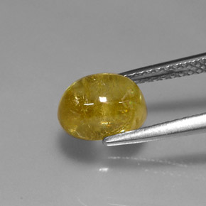 Esfena amarillo dorado natural de 2,58 ct, transparente, transparente / translúcido