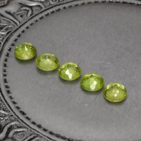 Gemas de esfena verde natural de 1,53 ct, corte redondo, VS