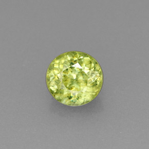 Esfena verde natural de 0,39 ct, corte redondo, VVS-VS