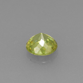 Esfena verde natural de 0,39 ct, corte redondo, VVS-VS