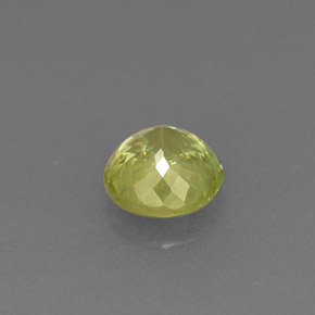 Esfena verde natural de 0,44 ct, corte redondo, VVS-VS