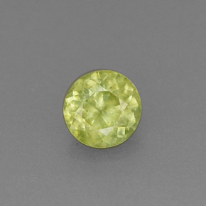 Esfena verde natural de 0,39 ct, corte redondo, VS