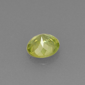 Esfena verde natural de 0,39 ct, corte redondo, VS