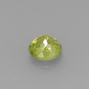Esfena verde natural de 0,41 ct, corte redondo, VS