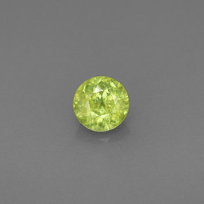 Esfena verde natural de 0,44 ct, corte redondo, VS