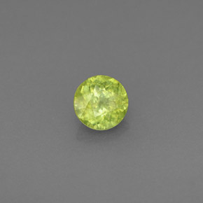 Esfena verde natural de 0,44 ct, corte redondo, VS