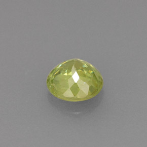 Esfena verde natural de 0,42 ct, corte redondo, VS