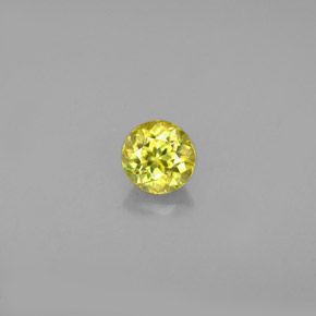 Esfena amarillo natural de 0,45 ct, corte redondo, VVS-VS