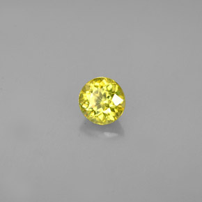 Esfena amarillo natural de 0,45 ct, corte redondo, VVS-VS