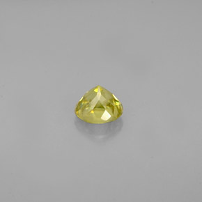 Esfena amarillo natural de 0,45 ct, corte redondo, VVS-VS