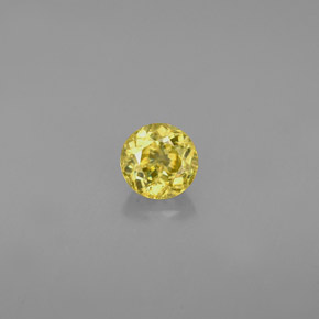 Esfena oro natural de 0,47 ct, corte redondo, VVS-VS