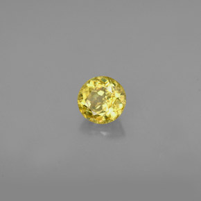 Esfena oro natural de 0,47 ct, corte redondo, VVS-VS