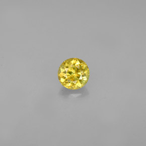 Esfena amarillo natural de 0,34 ct, corte redondo, VS