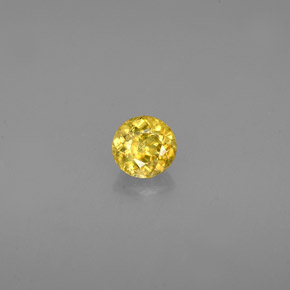 Esfena Dorado verdoso natural de 0.34 ct, Corte Redondo, VS