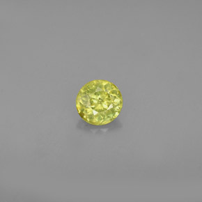 Esfena verde natural de 0,36 ct, corte redondo, VS-SI