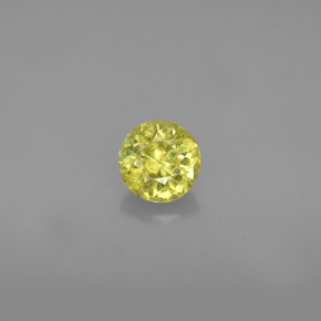 Esfena verde natural de 0,57 ct, corte redondo, VS-SI