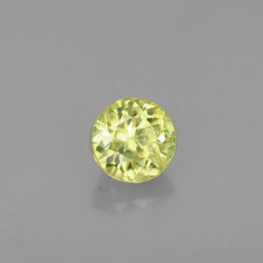 Esfena Verde amarillento natural de 0.37 ct, Corte Redondo, VVS-VS