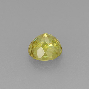 Esfena amarillo natural de 0,47 ct, corte redondo, VS